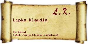 Lipka Klaudia névjegykártya