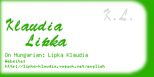 klaudia lipka business card